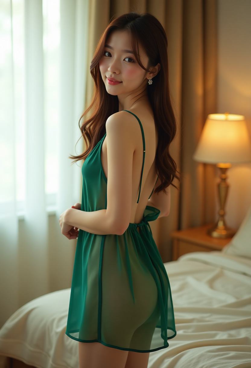微光里的她